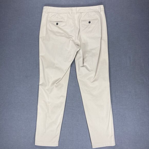Vince Chino Pants Women 14 Cream Straight Leg Classic Career Preppy Basic Casual - Picture 6 of 14
